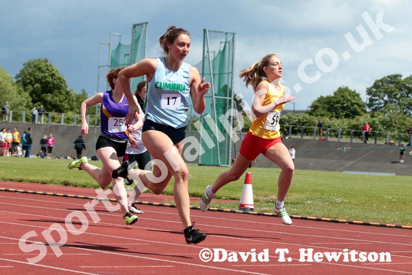 100 metres at the Annual Inter-Counties Schools, Cleveland v Cumbria v Durham v Northumberland at Claireville Stadium, Middlesbrough